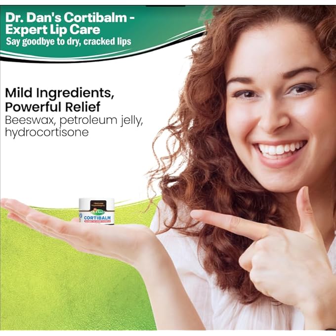 Dr. Dans CORTIBALM JAR - 1 PACK - FOR DRY CRACKED LIPS - HEALING LIP BALM JAR FOR SEVERELY CHAPPED LIPS - DESIGNED FOR MEN, WOMEN AND CHILDREN - - Image 2